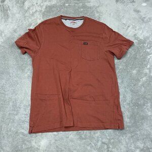 Wrangler Mens Rust Pocket T-Shirt Large Crewneck Casual Wear a1350